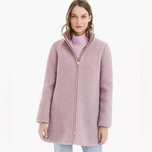 J. Crew Italian stadium-cloth wool lodge coat (heathered purple/pink)